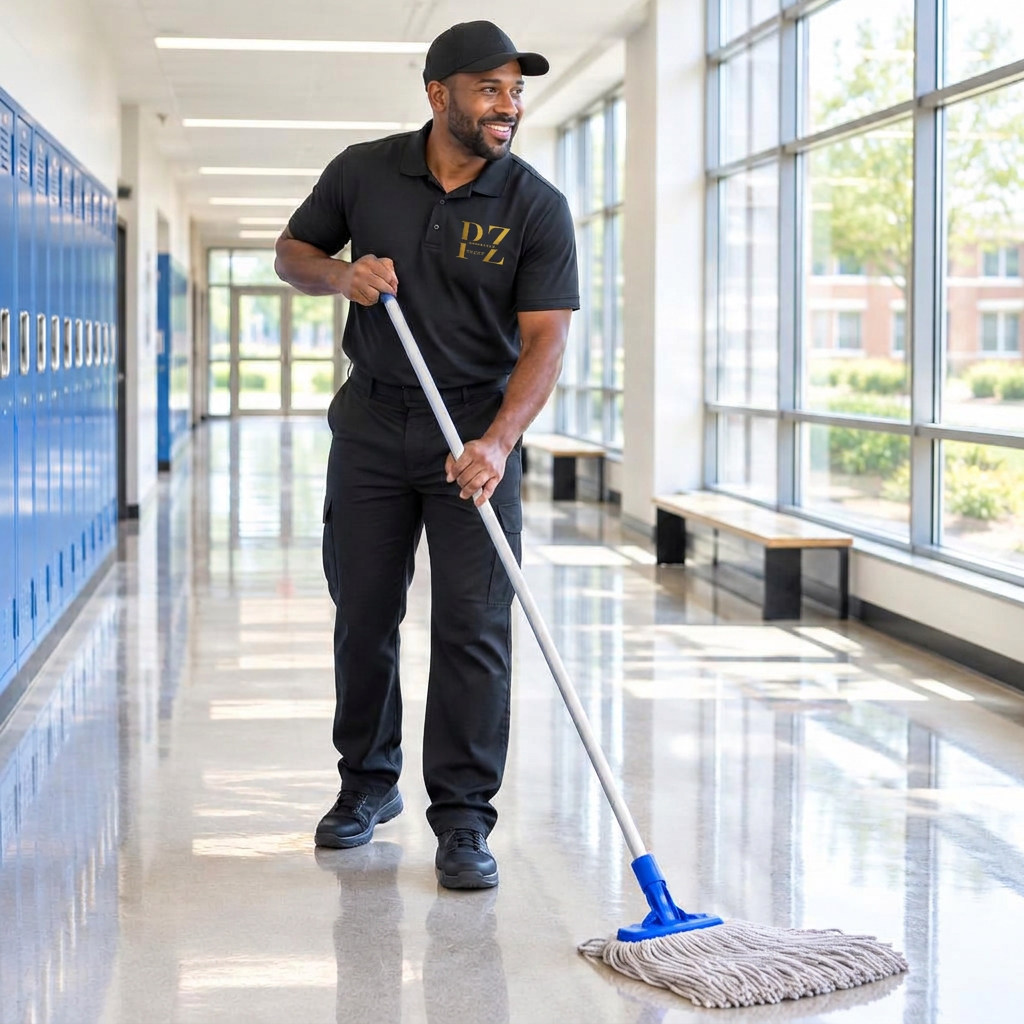 Een schoongemaakt klaslokaal